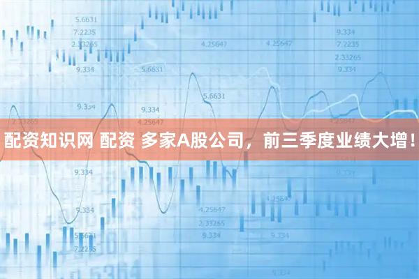 配资知识网 配资 多家A股公司，前三季度业绩大增！